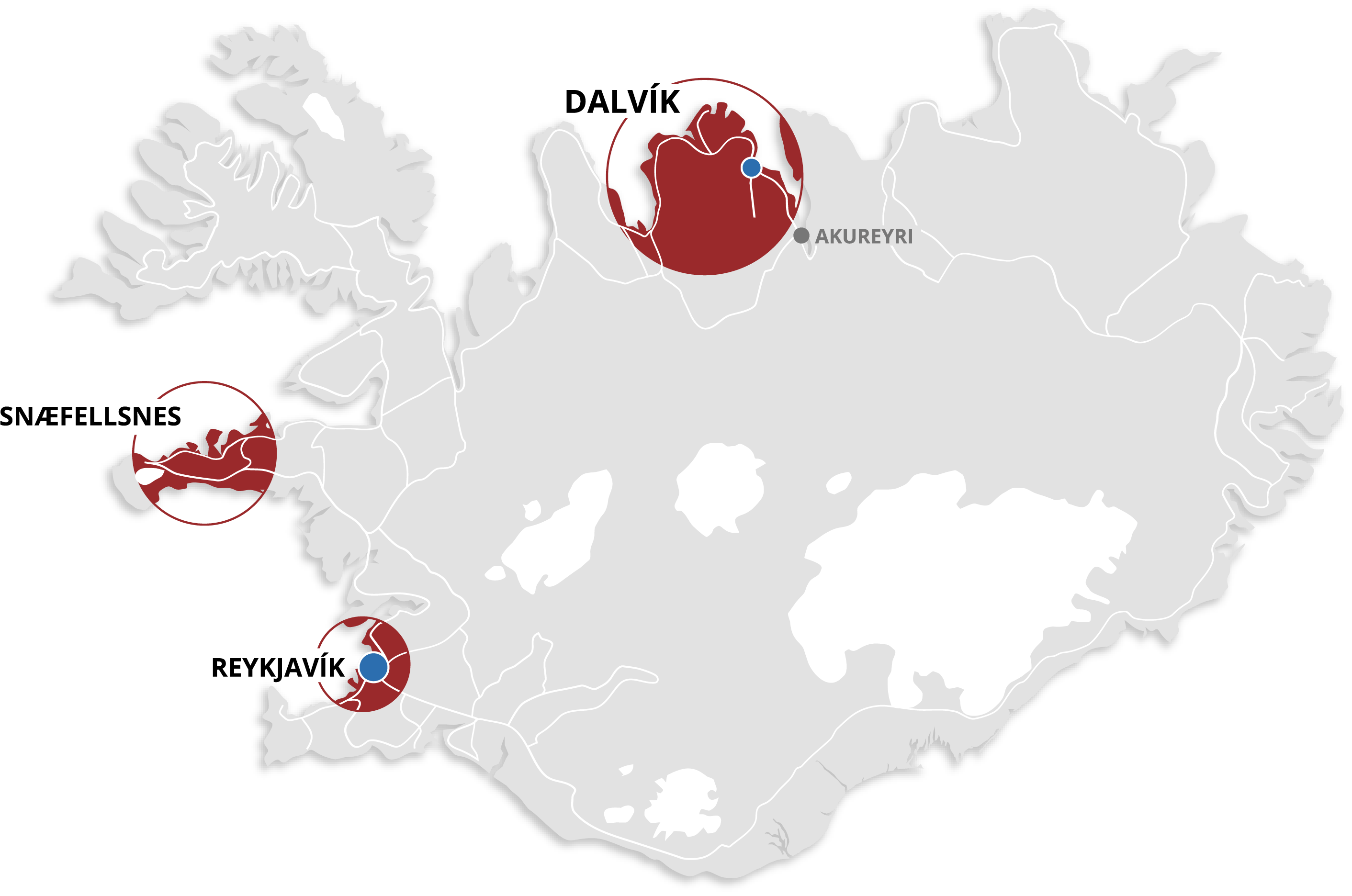 Dalvík - Snæfellsnes - Reykjavík